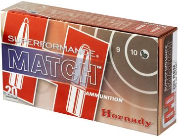 Picture of Hornady Superformance Match Rifle Ammo - 223 Rem, 75Gr, BTHP Superformance Match, 20rds Box