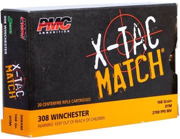 Picture of PMC X-TAC Rifle Ammo - 308 Win, 168Gr, Sierra OTM, 20rds Box