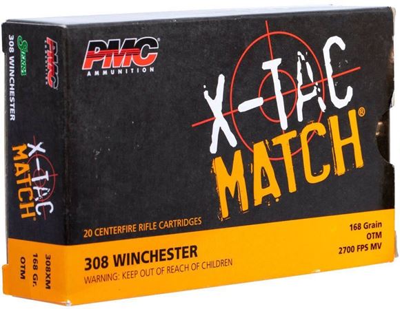 Picture of PMC X-TAC Rifle Ammo - 308 Win, 168Gr, Sierra OTM, 20rds Box