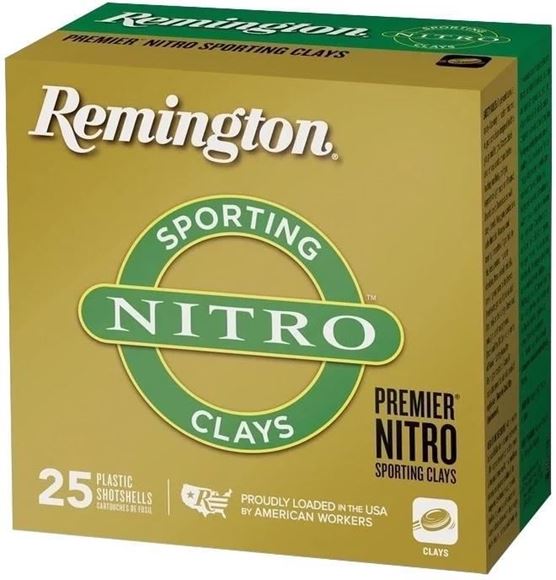 Picture of Remington Target Loads, Premier Nitro Gold Sporting Clays Target Loads Shotgun Ammo - 12Ga, 2-3/4", MAX DE, 1-1/8oz, #7-1/2, Extra Hard STS Target Shot, 250rds Case, 1300fps