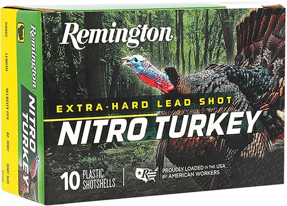 Picture of Remington Nitro Turkey Buffered Load Shotgun Ammo - 12Ga, 3", MAX DE, 1-7/8oz, #6, 1210fps