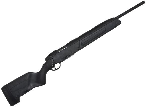 Picture of Steyr Scout Bolt Action Rifle - 308 Win, 19", Forged/Fluted, Black, Textured Matte Black Zytel Stock with Panel Inserts & Integrated Bipod, 5rds, Built-In Folding Reserve Iron Sights