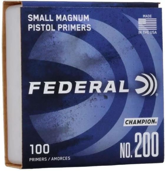 Picture of Federal Components, Federal Champion Centerfire Primers - No. 200, Small Magnum Pistol, 1000ct Brick