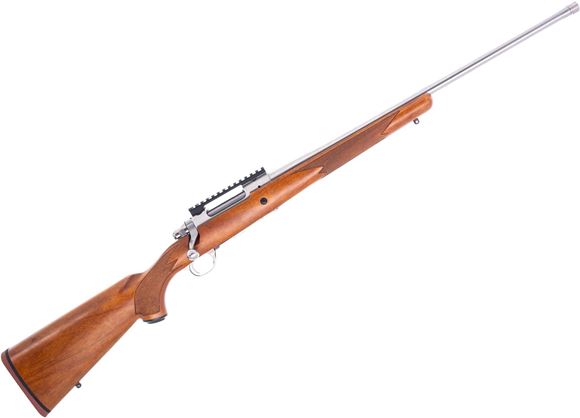 Picture of Used Ruger M77 Hawkeye Bolt-Action Rifle, 6.5 PRC, 22" Threaded Barrel, Stainless, Wood Stock, Picatinny Scope Rail, Very Good Condition