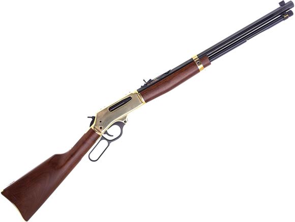 Picture of Used Henry H009B Brass Lever-Action Rifle, 30-30 Win, 20" Octagon Barrel, Blued, Wood Stock, Buckhorn Sights, Original Box, Excellent Condition