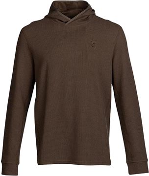 Picture of Browning Outdoor Clothing - Waffle Knit, Hooded Long Sleeve Shirts, Brown, Size XL