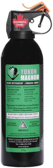 Picture of Defense Aerosols Bear Deterrent Pepper Spray - Yukon Magnum Bear Deterrent, 225g, 1.72%