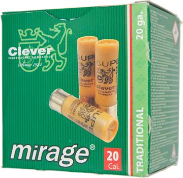 Picture of Clever T3 Mirage Super, 20ga, 2 3/4", 7/8oz, #7.5 Shot, 1200fps, 25rds Box