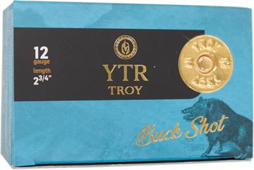 Picture of Troy Buckshot Shotgun Ammo - 12Ga, 2-3/4", 1.2oz, #00 9 Pellets, 10rds Box, 1300fps