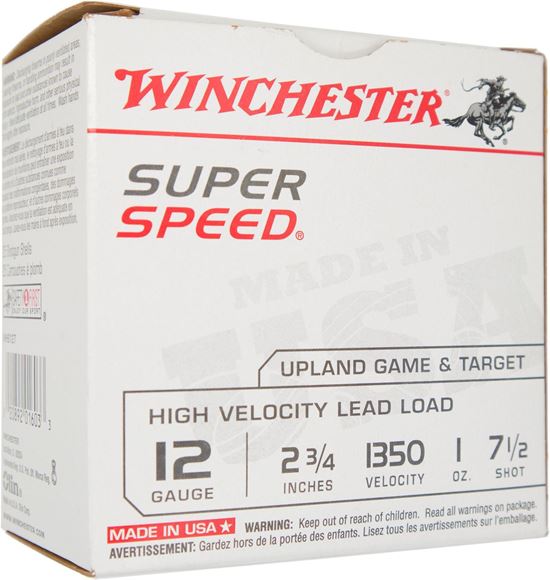 Picture of Winchester Super Speed, 12Ga, 2-3/4", #7.5, 1oz 1350 FPS, 25rd Box