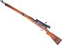 Picture of Used Arisaka Type 99 Bolt-Action Sniper Rifle, Converted To 30-06 Sprg, 25.5" Barrel, Full Military Wood Stock, 4X Riflescope, Nagoya Mfg, Chrysanthemum Crossed out, Numbers Matching Except Scope, Good Condition