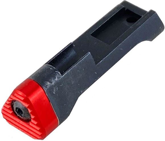 Picture of Springer Precision Firearm Parts - Sig P320 Extended 9/40 Magazine Release, Red, USPSA Production, Limited, And Open Approved, Does Not Fit The Sub-Compact Grip Modules Or AXG.