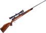 Picture of Used Weatherby Mark V Deluxe Bolt-Action Rifle, 300 Wby Mag, 24" Threaded Barrel, Blued, Wood Stock, Leupold VX-III 3.5-10x40 Riflescope, Good Condition