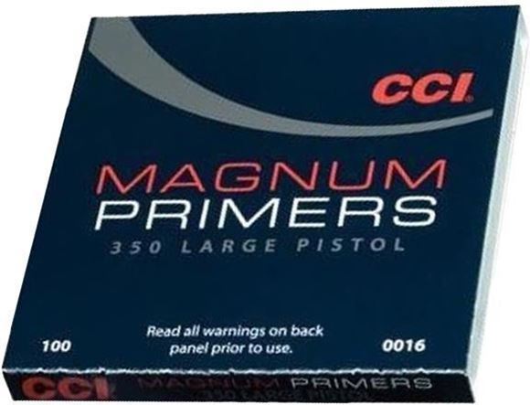 Picture of CCI Primers, Magnum Pistol Primers - No. 350, Magnum Large Pistol Primers, 100ct Pack