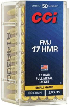 Picture of CCI 0053 HMR TNT Rimfire Ammo 17 HMR, TNT JHP, 17 Grains, 2550 fps 50 Rounds, Boxed