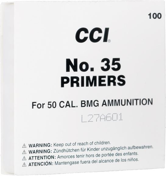 Picture of CCI 0320 No. 35 Primer For 50 Caliber BMG, 100 Ct