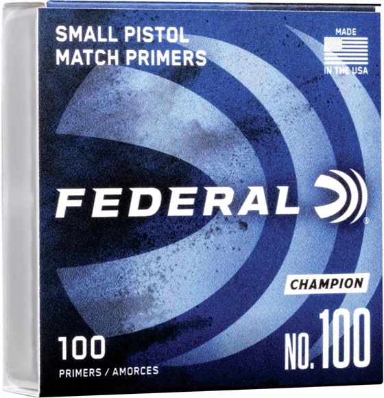 Picture of Federal 100 Small Pistol Primer 100 Ct