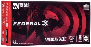 Picture of Federal AE224VLK1 American Eagle Rifle Ammo 224 Valkyrie 75 Grain Total Metal Jacket 20 Rnd Per Box