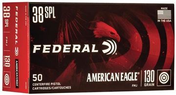 Picture of Federal AE38K American Eagle Pistol Ammo 38 Special 130Gr 50Rnd FMJ