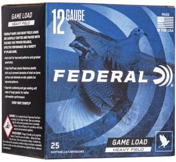 Picture of Federal H123 8 Game-Shok Upland - Heavy Field Shotshell 12 GA, 2-3/4 in, No. 8, 1-1/8oz, 3.22 Dr, 1255 fps