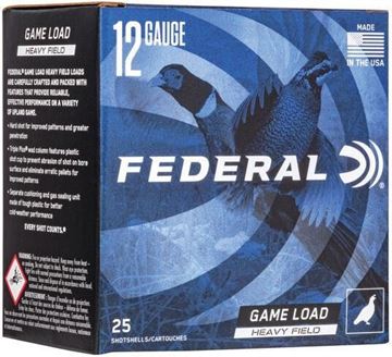 Picture of Federal H125 7.5 Game-Shok Upland - Heavy Field Shotshell 12 GA, 2-3/4 in, No. 7-1/2, 1-1/4oz, 3.19 Dr, 1220 fps