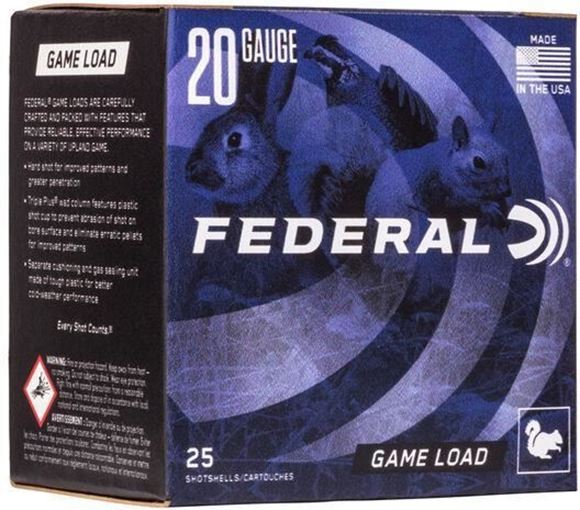 Picture of Federal H200 8 Game-Shok Upland - Game Shotshell 20 GA, 2-3/4 in, No. 8, 7/8oz, 2.38 Dr, 1210 fps, 25 Rnd per Box