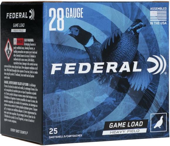 Picture of Federal H289 7.5 Game Shok Heavy Field Lead 28 GA 2-3/4 1oz #7.5 25 Rnd per Box