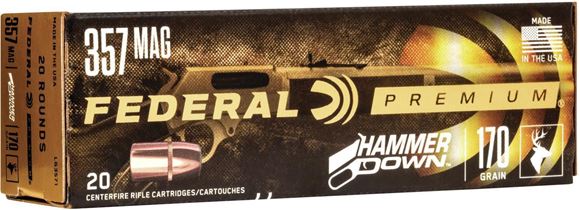 Picture of Federal LG3571 Hammer Down Rifle Ammo 357 Mag, 170 Grain, 20 Round Box