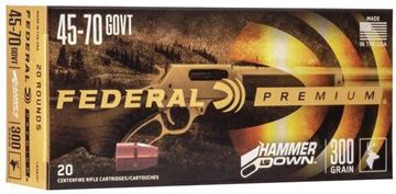 Picture of Federal LG45701 Hammer Down Rifle Ammo 45-70 GOVT, Bonded SP, 300 Gr 1850 fps, 20 Round box