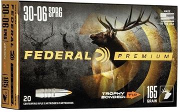 Picture of Federal Premium Vital-Shok Rifle Ammo - 30-06 Sprg, 165Gr, Trophy Bonded Tip, 20rds Box