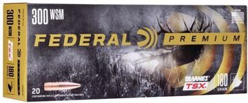 Picture of Federal P300WSMF Premium Barnes TSX Rifle Ammo, .300 WSM, 180 Grain, 20 Rounds Per Box