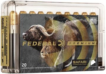 Picture of Federal P458T3 Rifle Ammo 458 Win Mag 500GR Trophy Bonded SledgeHammer Box of 20