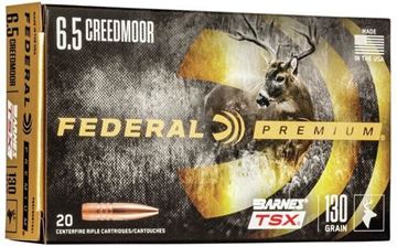 Picture of Federal P65CRDBTSX1 Premium Barnes TSX Rifle Ammo, 6.5 CRD, 130 Grain 20 Rounds Per Box