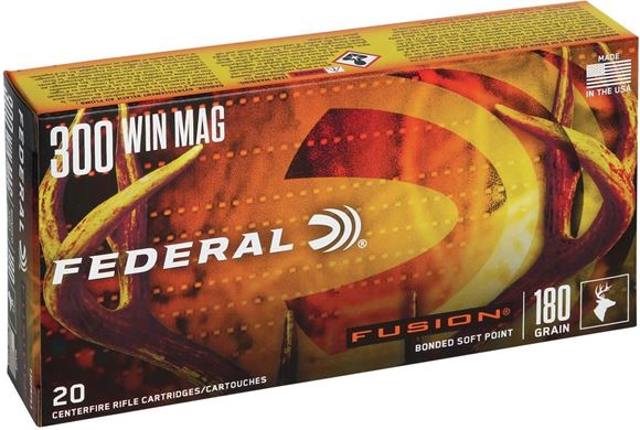 Picture of Federal Fusion Rifle Ammo - 300 Win Mag, 180Gr, Fusion, 20rds Box