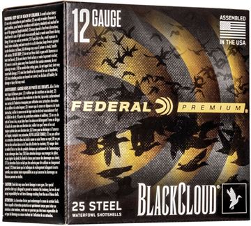 Picture of Federal PWBX147 2 Black Cloud Waterfowl Shotshell 12 GA 2 3/4 1 1/8oz 2 1,500 Fps, 25 Rnd per Box