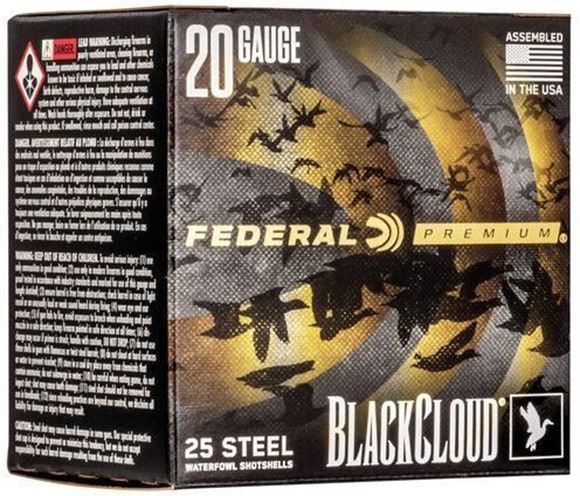 Picture of Federal PWBX209 2 Black Cloud Waterfowl Shotshell 20 GA 3" 1oz 2 25 Rnd per Box