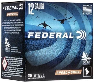 Picture of Federal WF143 2 Speed-Shok Waterfowl Shotshell 12 GA, 3 in No. 2, 1-1/8oz, 4.56 Dr, 1550 fps, 25 Rnd per Box