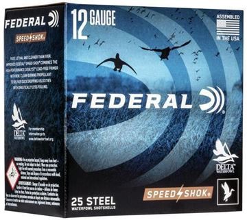 Picture of Federal WF145 3 Speed Shok Waterfowl Shotshell 12 GA 2 3/4" 1 1/8oz 3 25 Rnd per Box