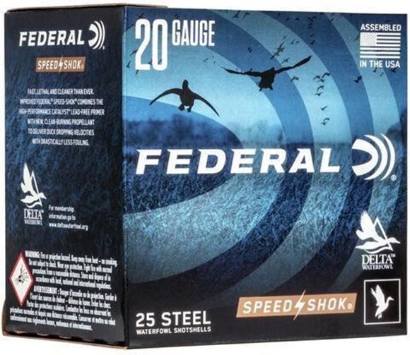 Picture of Federal WF209 1 Speed Shok Waterfowl Shotshell 20 GA 3" 7/8oz 1 25 Rnd per Box