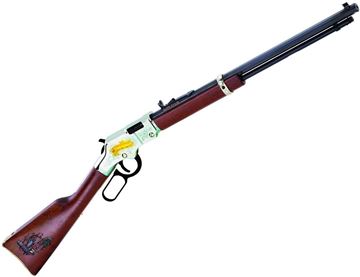 Picture of Henry H004AF American Farmer Tribute Edition Lever Rifle 22 LR Ambi, 20 in, Blued, Wood Stk, 16+1 Rnd