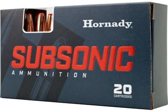 Picture of Hornady 82247 Subsonic Rifle Ammo 450 Bushmaster, 395gr SUB-X, 20 Rnd