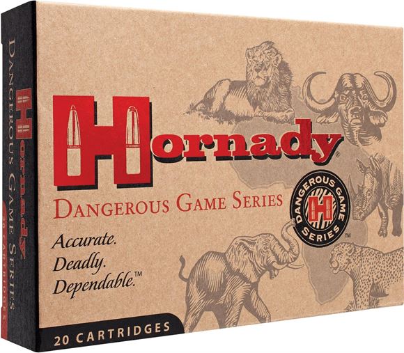 Picture of Hornady 82614 Dangerous Game Rifle Ammo 458 Lott 500 Gr Dgx Bonded, 20 Rnds