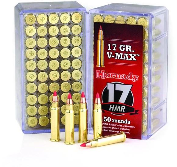 Picture of Hornady Varmint Express Rimfire Ammo - 17 HMR, 17Gr, V-MAX, 50rds Box