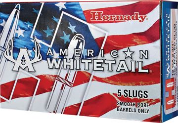 Picture of Hornady 86234 American Whitetail Rifled Slugs 12 GA, 2-3/4 in, 1oz 1600 fps, 5 Rnd per Box