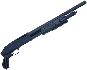 Picture of Mossberg 57340 500 JIC FLEX Pump Shotgun 12ga,18.5" Bead Sight Syn/Matte Blue FLEX PG & Railed F/E 6 Rnd