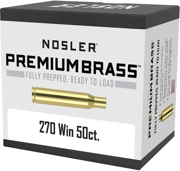 Picture of Nosler 10155 Custom Brass, 270 Winchester (50 ct.)