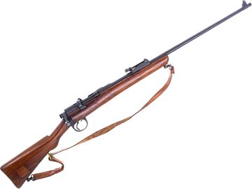 Picture of Used Lee Enfield No1 Mk3 Sporter Bolt-Action Rifle, 303 British, 25" Barrel, Blued, Wood Stock, Iron Sights, Leather Sling, No Magazine, Stock Repaired, Soft Case, Good Condition