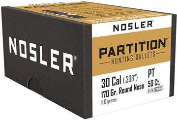 Picture of Nosler 16333 Rifle Bullets 30Cal 170Gr Rn (50Ct)