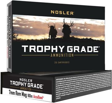 Picture of Nosler Trophy Grade Rifle Ammo - 7mm Rem Mag, 160Gr, AccuBond, 20rds Box