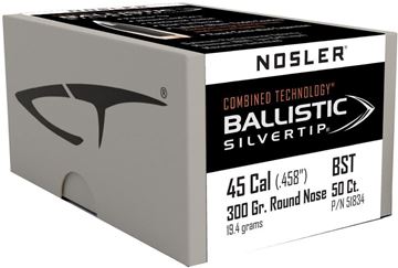 Picture of Nosler 51834 Rifle Bullets 45-70 Govt 300gr Cann 335 Ballistic Silvertip 50 Ct